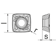 Indexable cutting insert SDMT 135020 SN SP25PKM